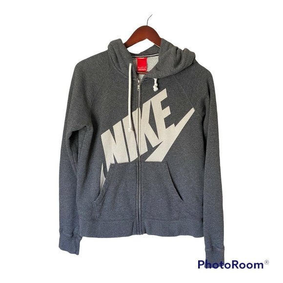 Nike Other - Nike Full Zip Hoodie Men's M Gray Logo Spell-Out